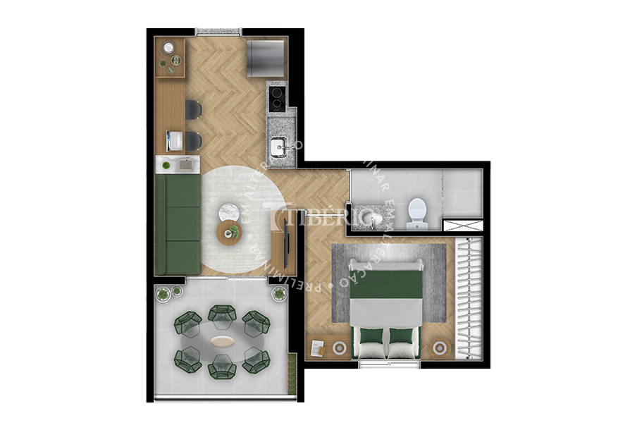 Supremo Parque da Mooca: 1 dorm 35m²