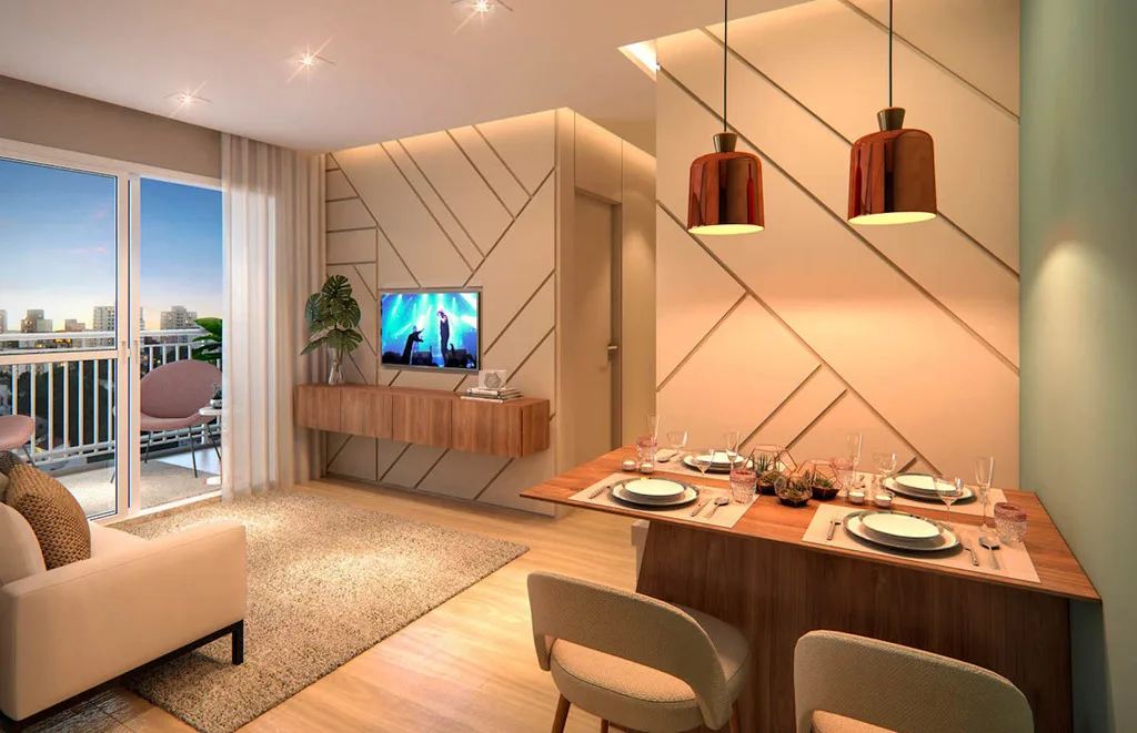 TEG Sacomã: Living apto 55m2