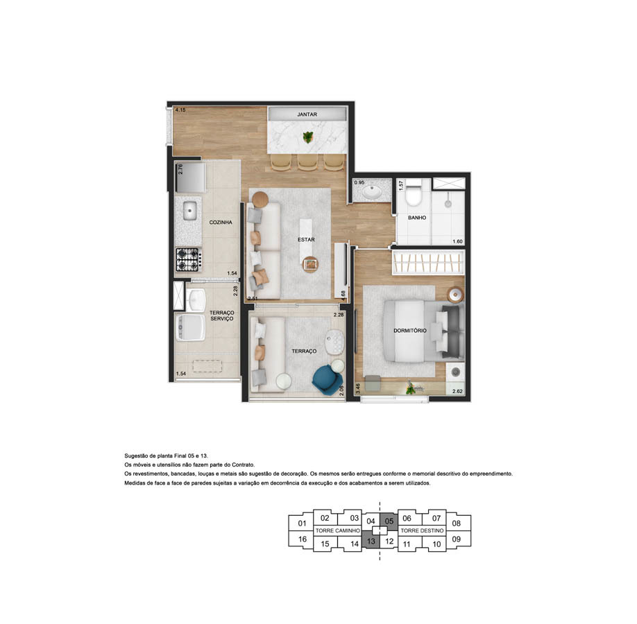 TEG Sacomã: 1 dorm 45m2