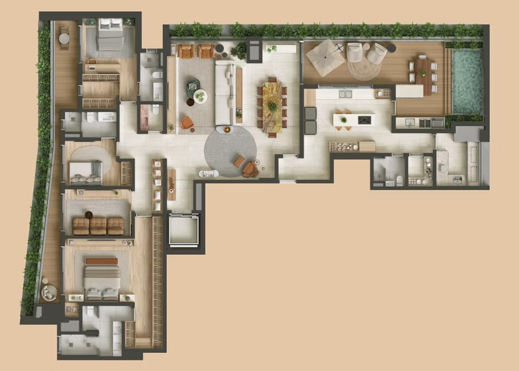 Tess Brooklin: 3 dorm 304m² cobertura horizontal