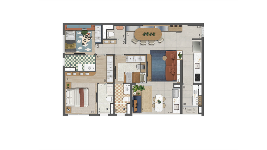 The Gardens Eleya: 3 dorm 97m²