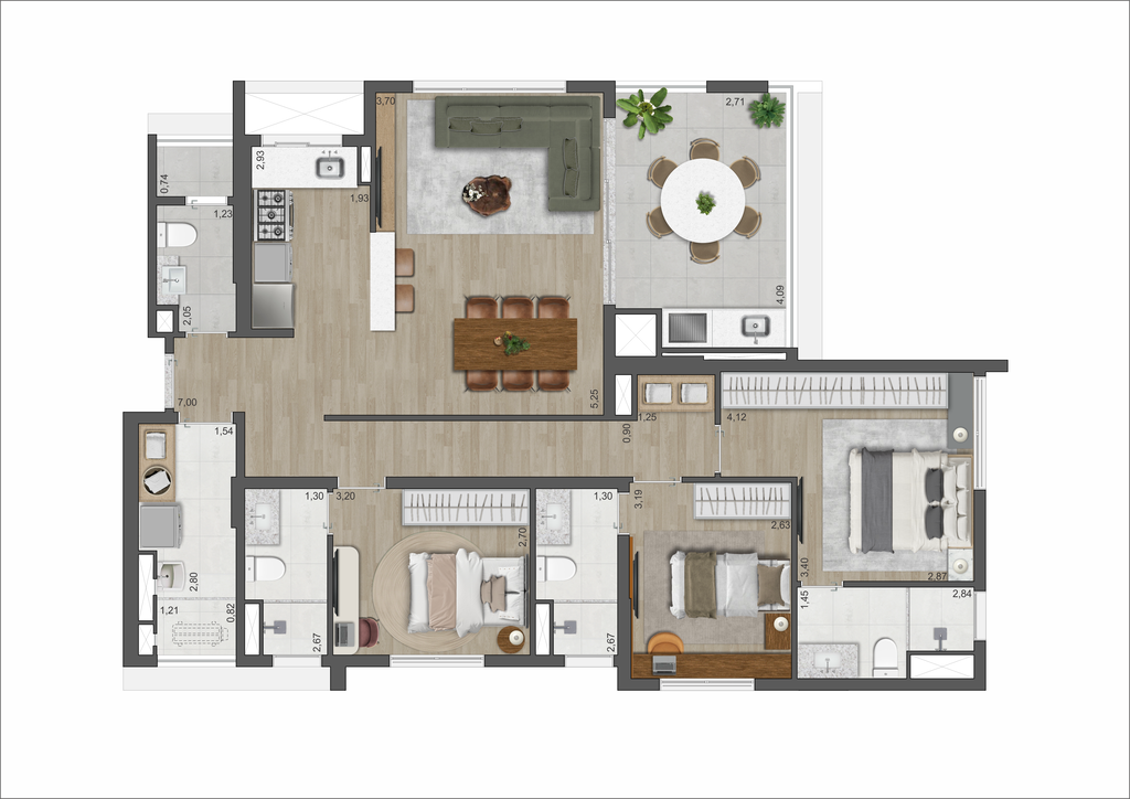 The Gardens Eleya: 3 dorm 116m²