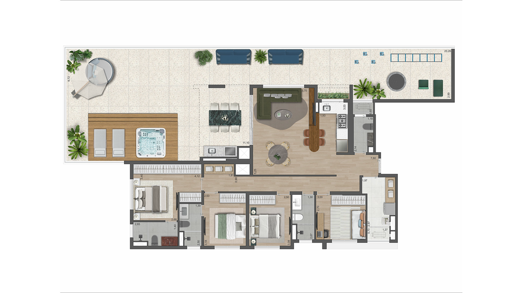 The Gardens Eleya: 3 dorm 230m² garden