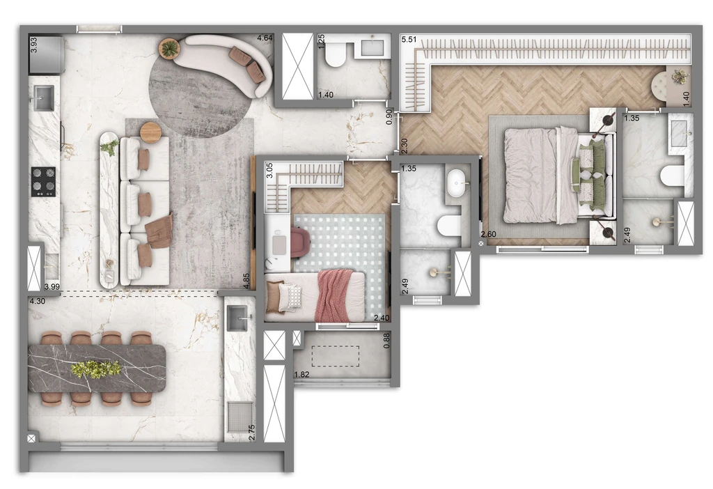 Planta do The Grand Residence
