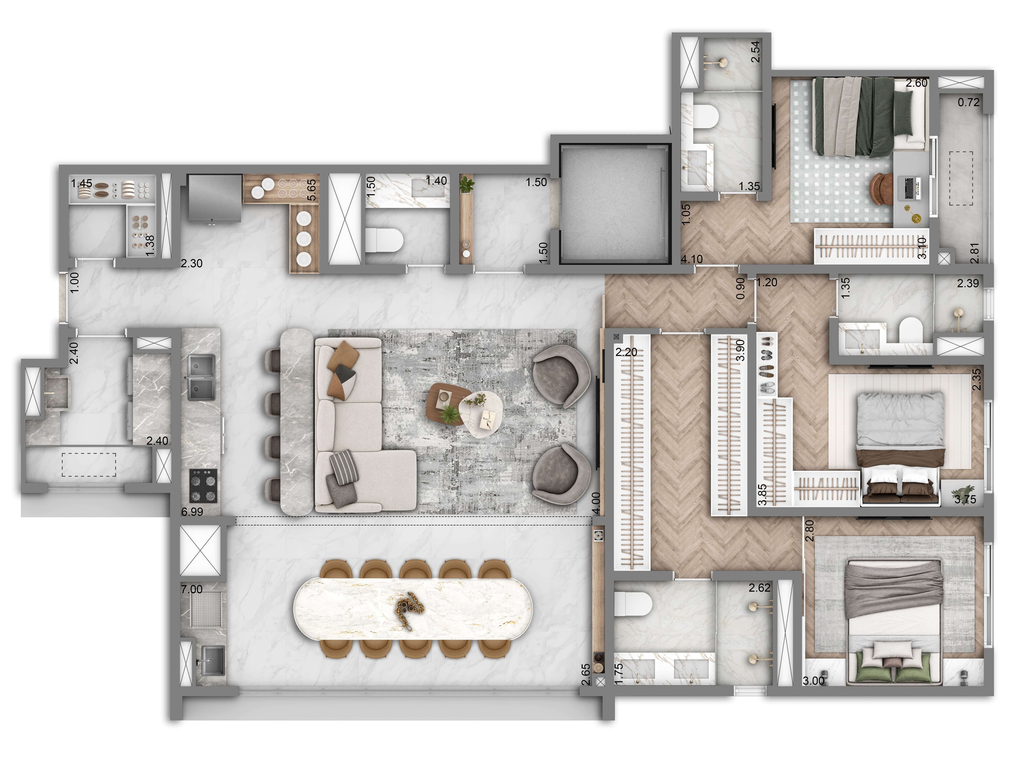 The Grand Residence: 3 dorm 133m²
