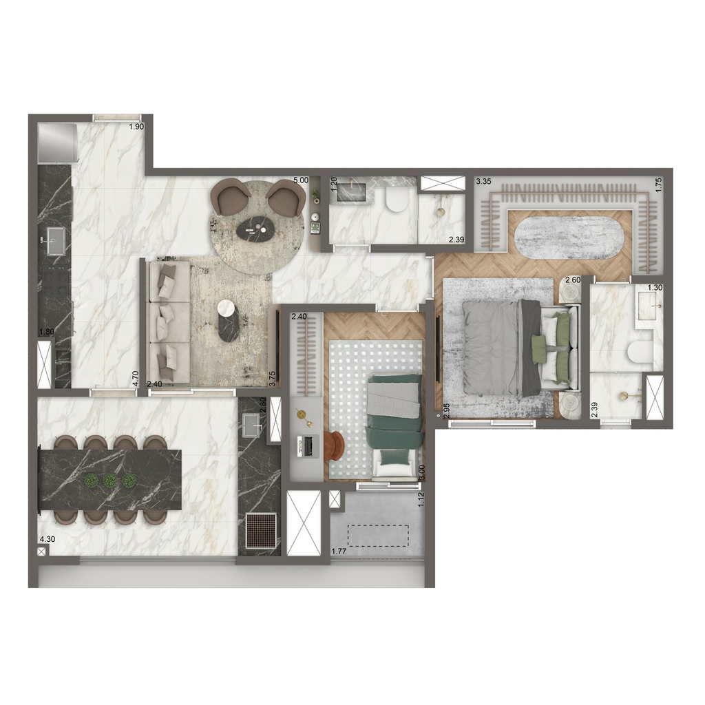 The New Residence Brooklin by Living: 2 dorm 69m²