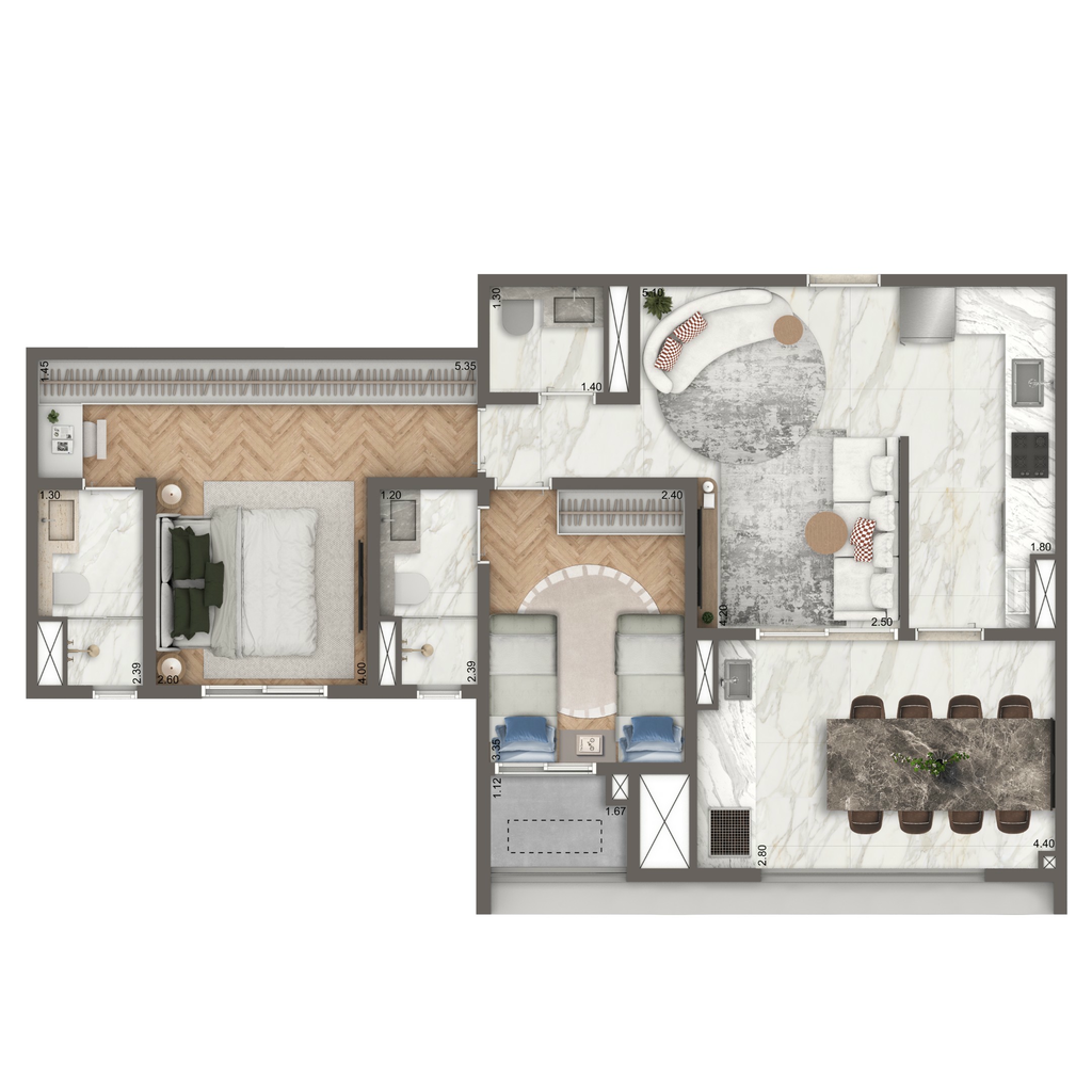 The New Residence Brooklin by Living: 2 dorm 75m²