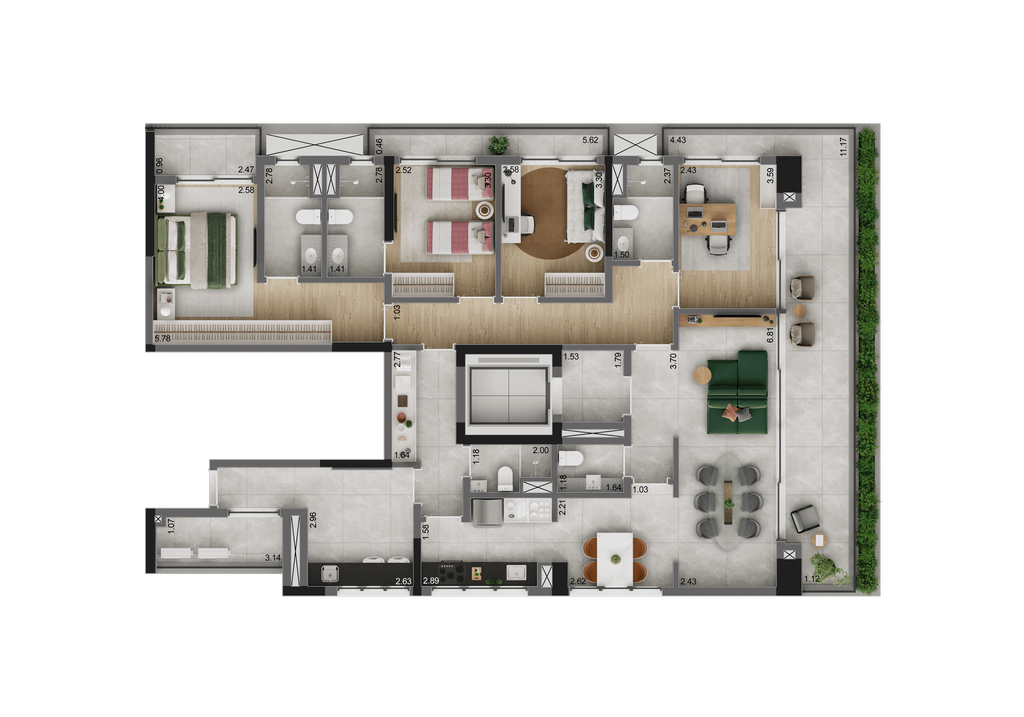 The Only Moema: padrão 182m²
