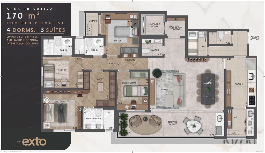 The Selection Moema: 4 dorm 170m² opção