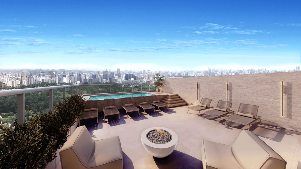 The View Ibirapuera Residences: Terraço coletivo