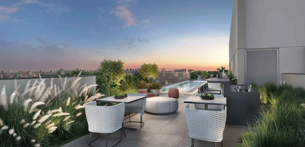 Tièl Vila Nova Conceição: Terraço coletivo