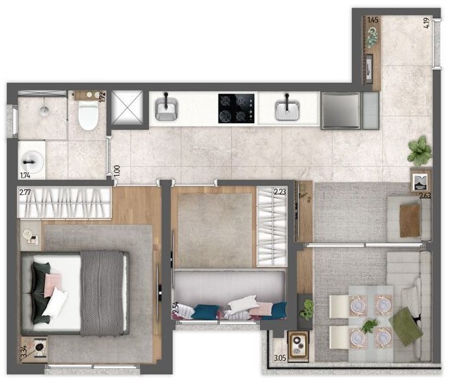 Today Joaquim Távora: 2 dorm 40 65m²
