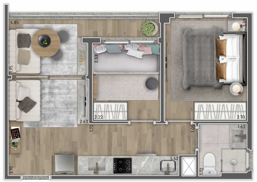 Today Vila Mariana: 2 dorm 39 41m² opção