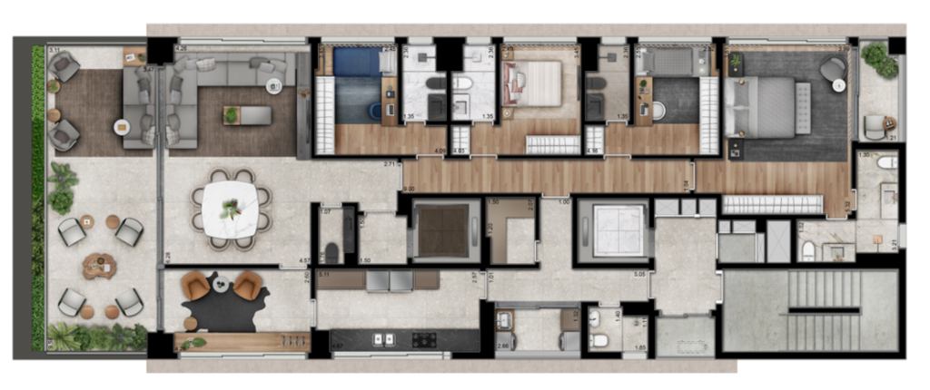 Tonino Lamborghini: 4 dorm 252m²