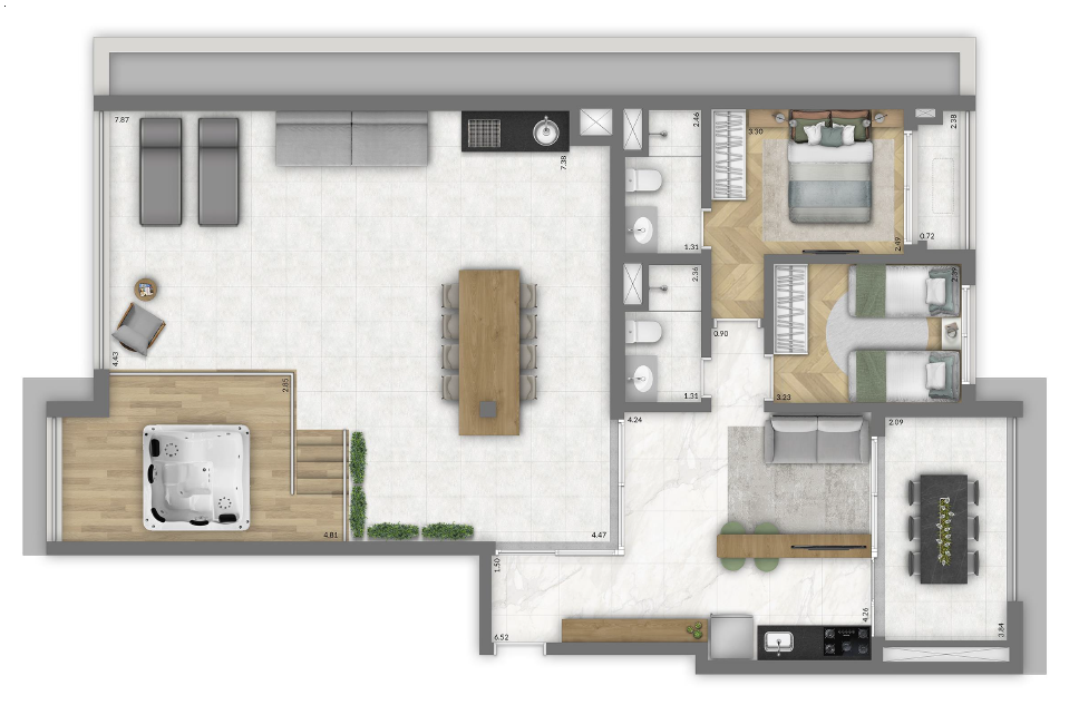 Trinity Vila Clementino Home: 2 dorm 138m² penthouse