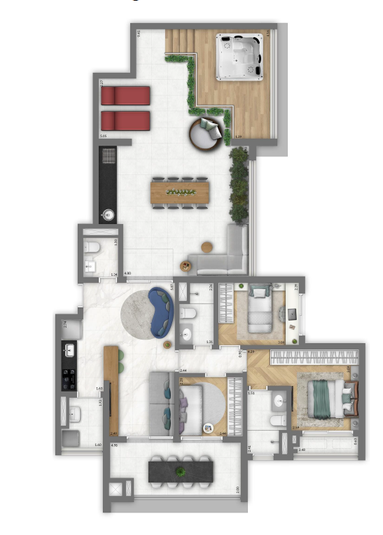 Trinity Vila Clementino Home: 3 dorm 144m² penthouse