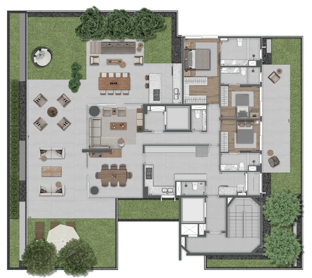 Tumiaru 120 Ibirapuera: 3 dorm 412m² garden