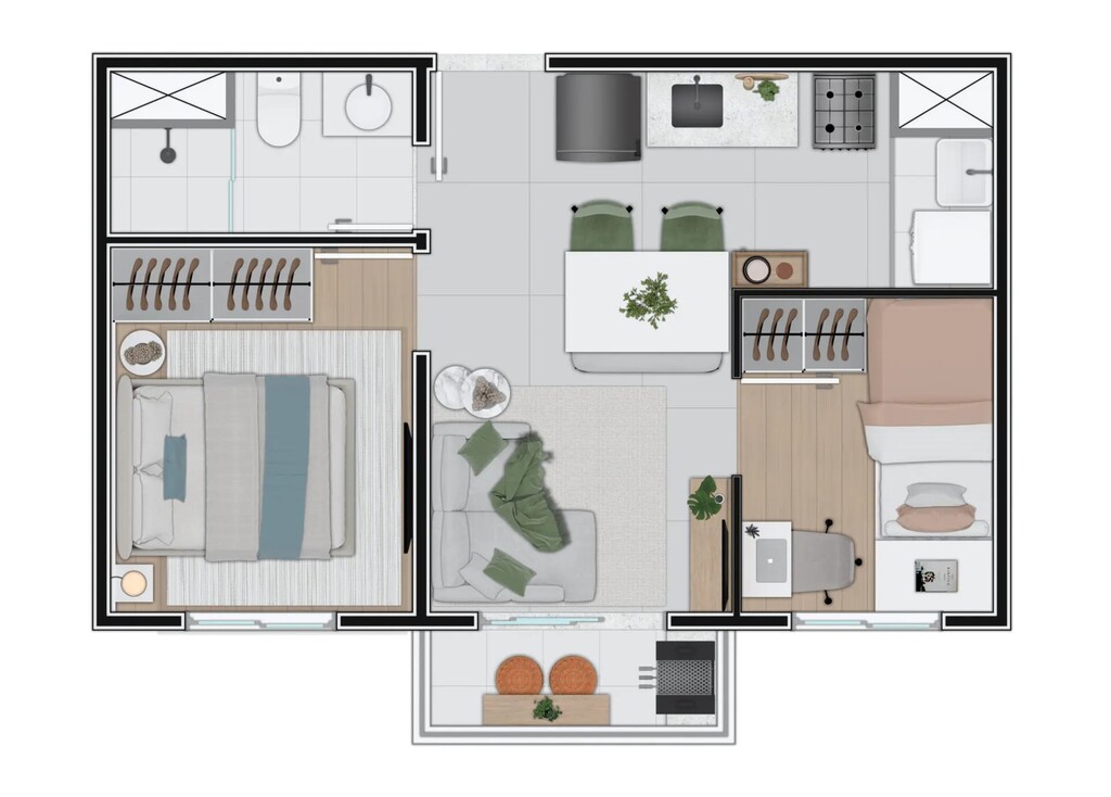 Twist Alto da Mooca: 2 dorm 35m²