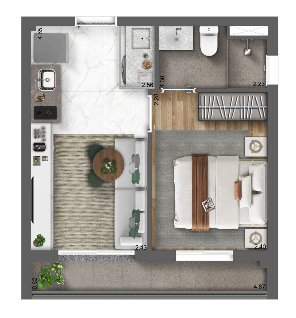 Unique Fit Vila Mariana: 1 dorm 29m²
