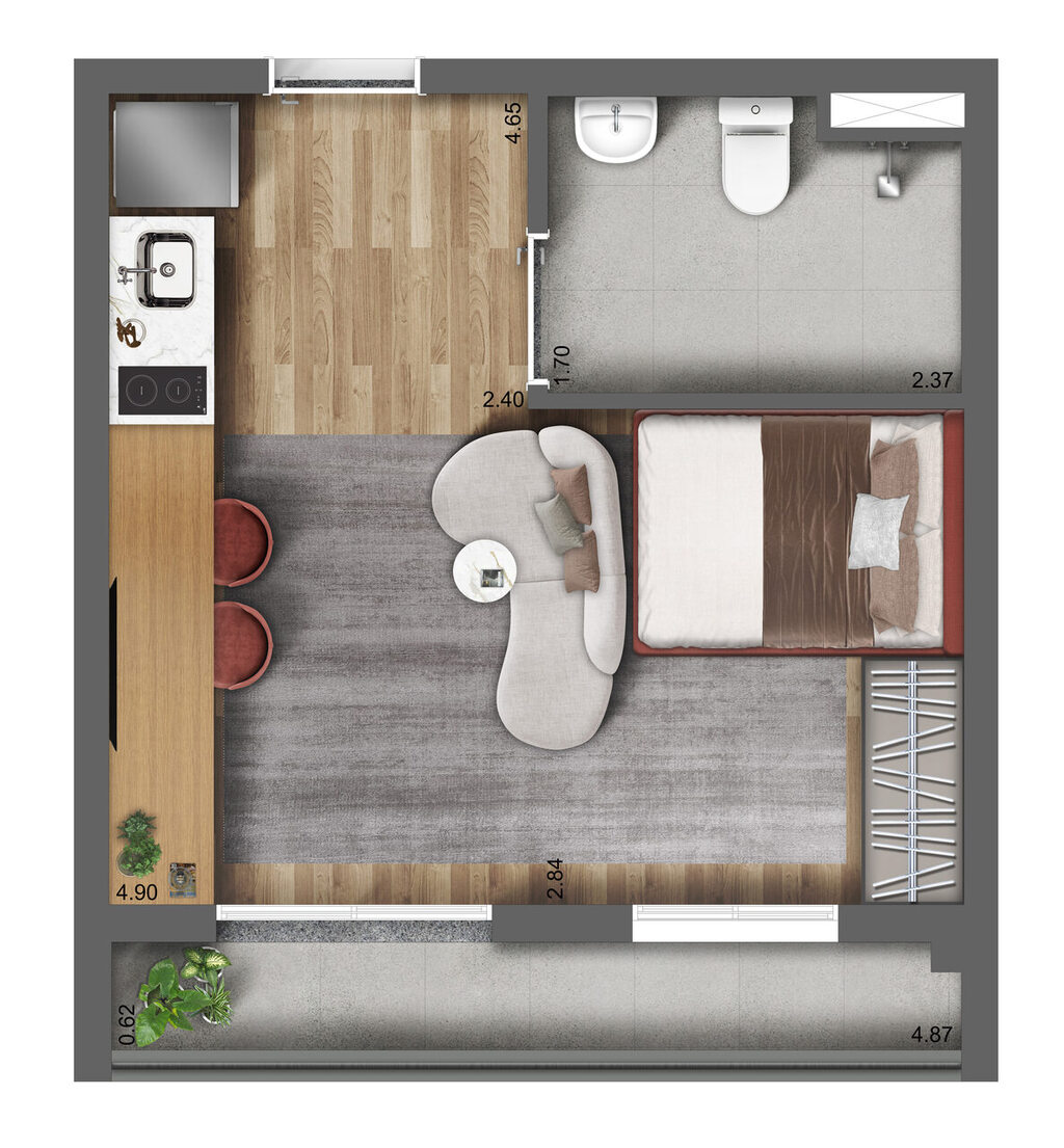 Unique Fit Vila Mariana: 1 dorm 31m² studio