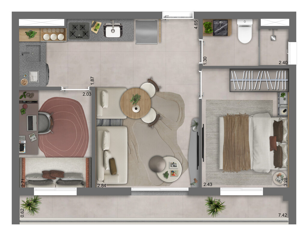 Unique Fit Vila Mariana: 2 dorm 44m²