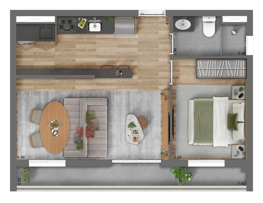 Unique Fit Vila Mariana: 1 dorm 44m² opção
