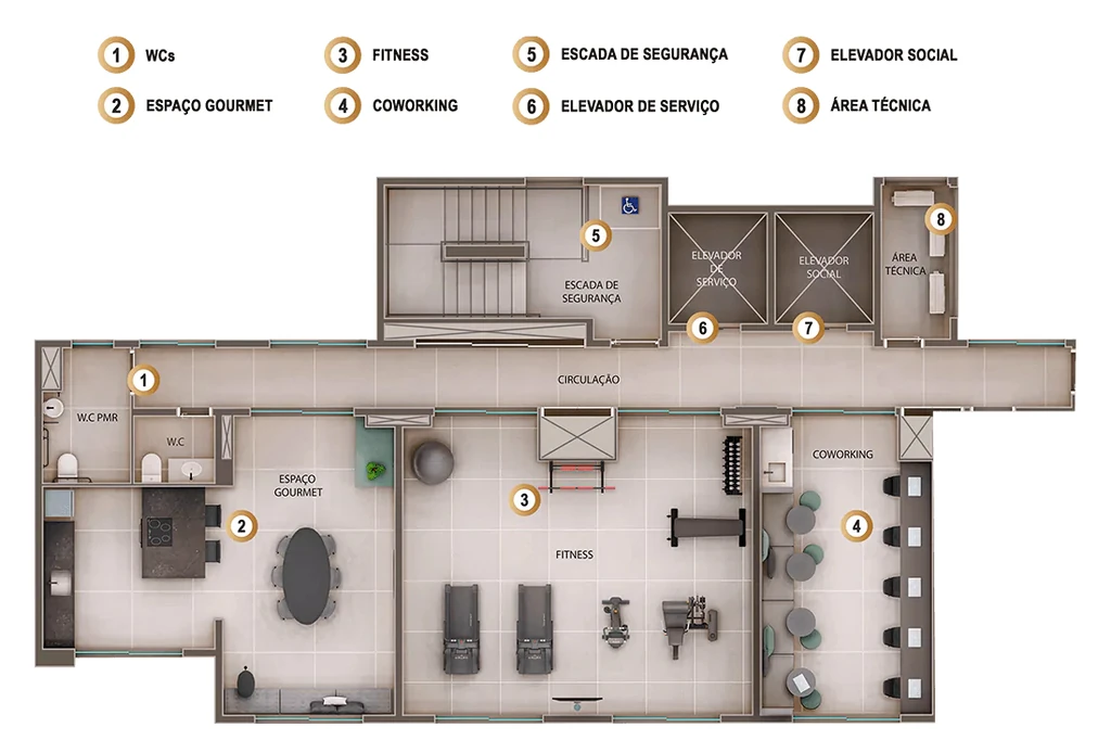 Planta do Urbany - Studios