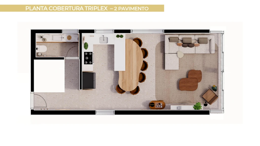 Uri: cobertura triplex 132 pav.social 179m²
