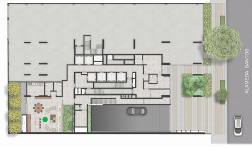 V3rso Jardins: Pavimento térreo