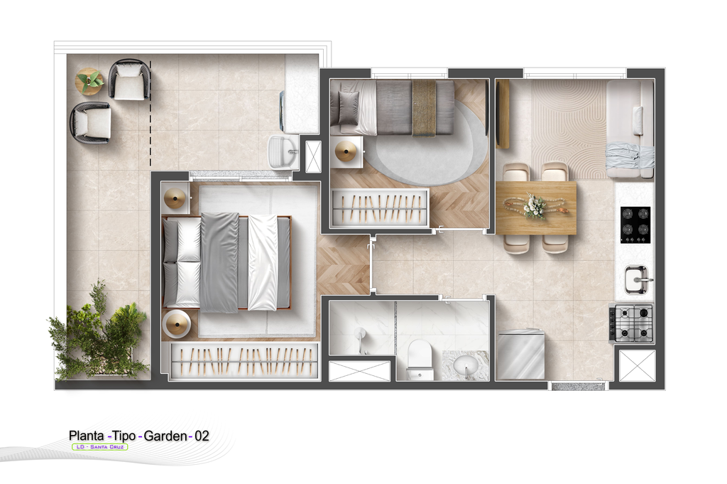 Ver Klabin: Penthouse 2 Dorms 45 m²