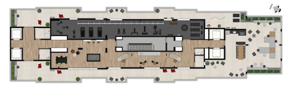 Versos Ipiranga: Pavimento rooftop