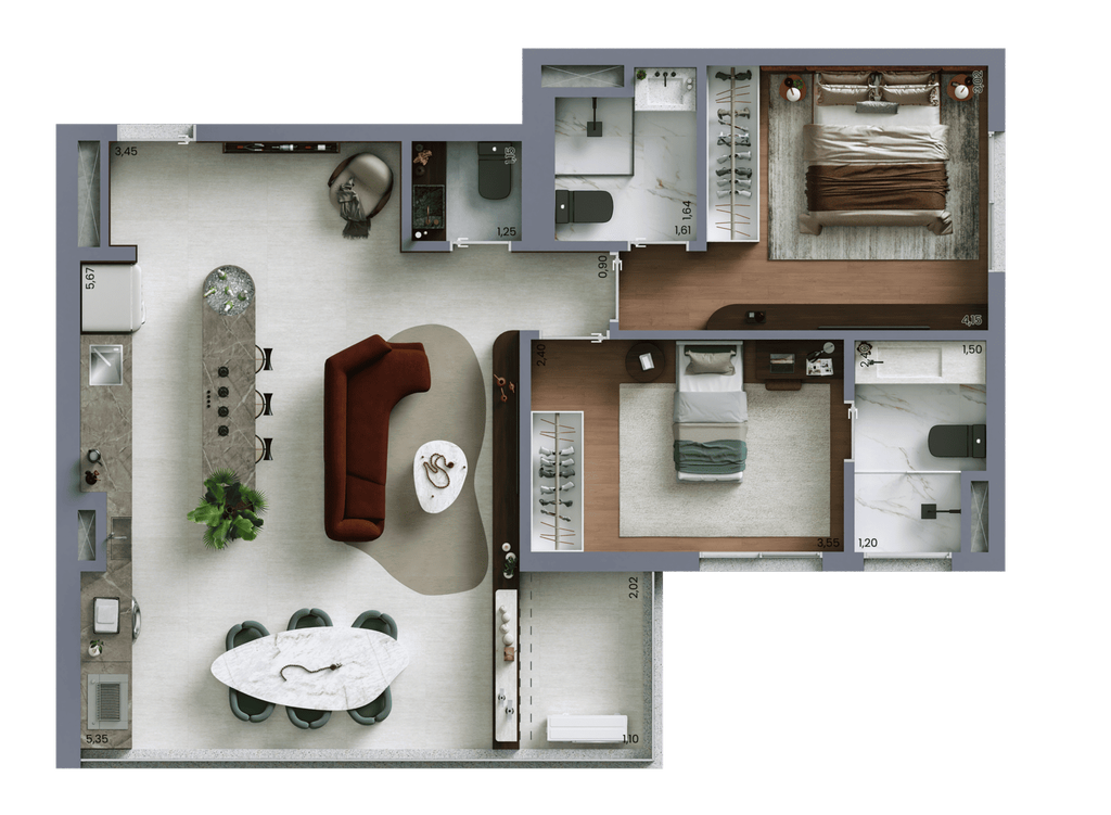 Vert Vila Nova: 2 dorm 72m² opção