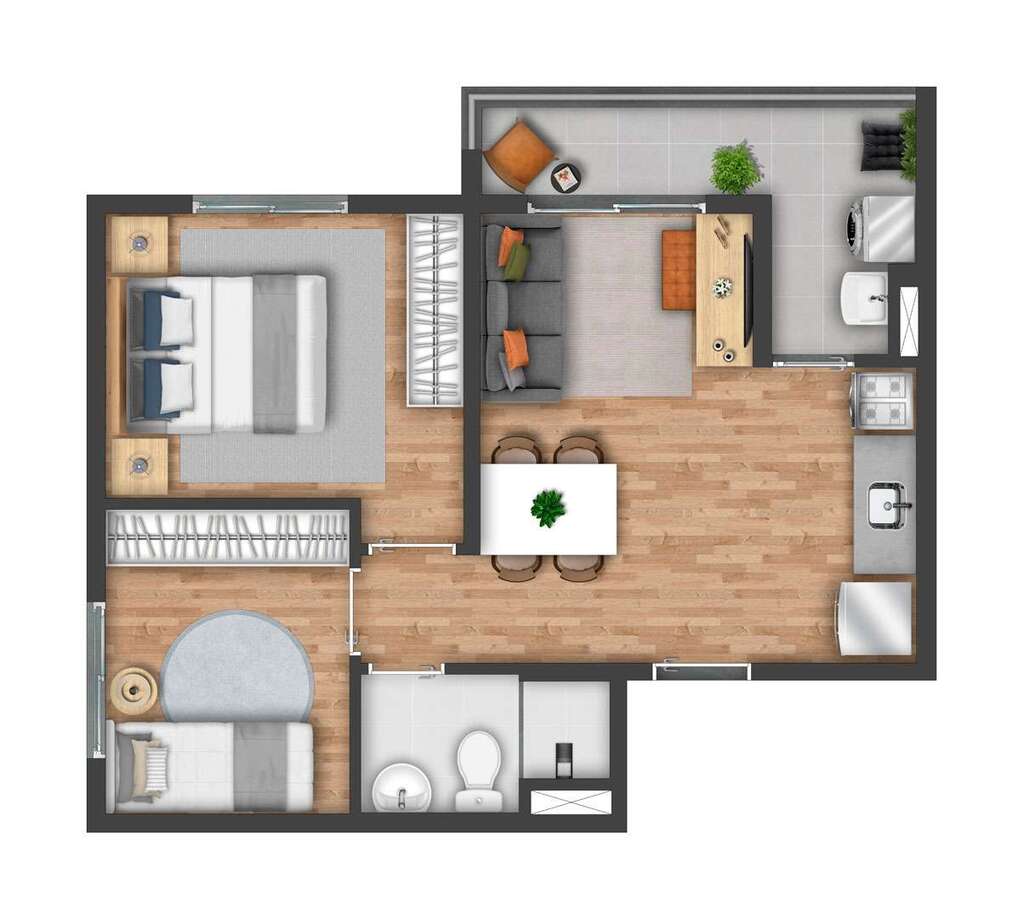 Vibra Estação Adolfo Pinheiro: 2 dorm 41m²