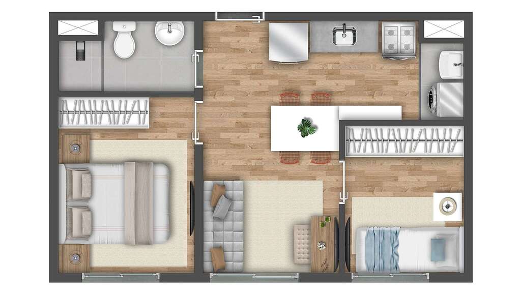 Vibra João Dias: 2 dorm 34m²