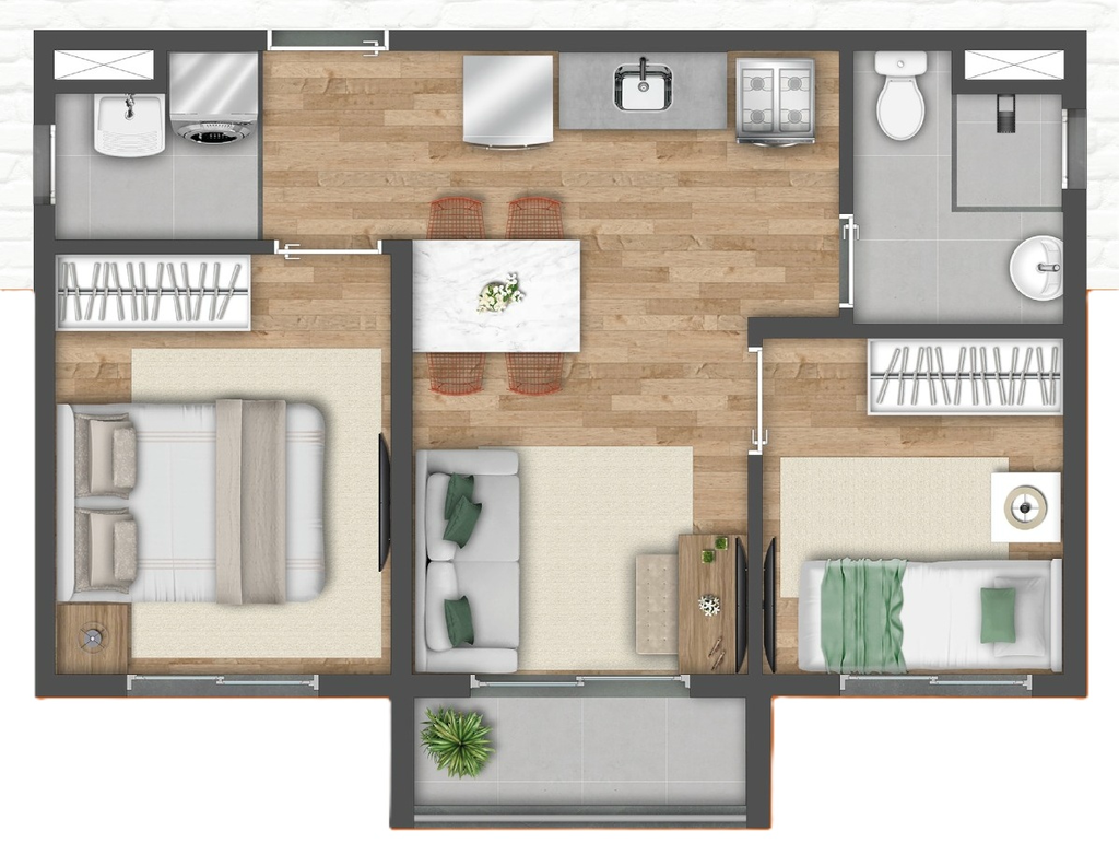 Vibra Mooca: 2 dorm 37m²
