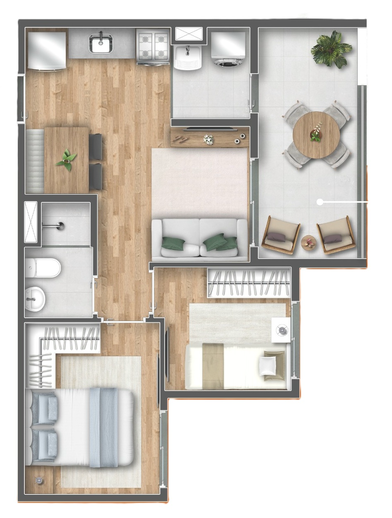 Vibra Mooca: 2 dorm 44m²