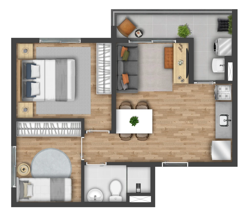 Vibra Santo Amaro: 2 dorm 40m²