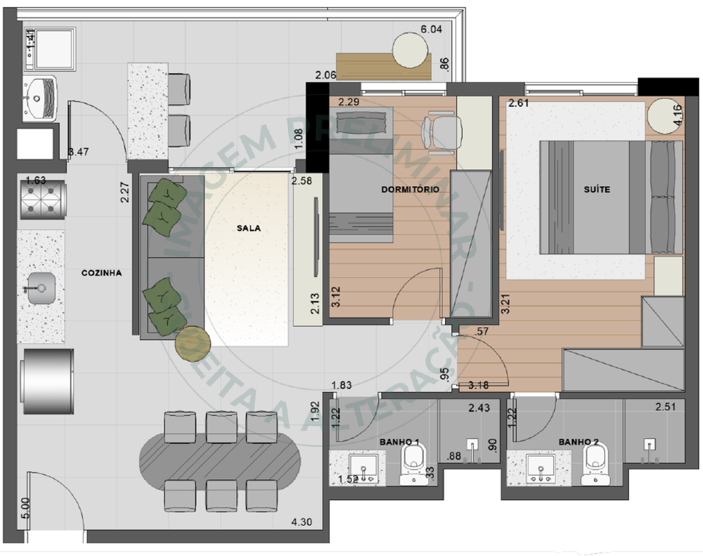 Vila Ares Fase 1: 2 dorm 64m²