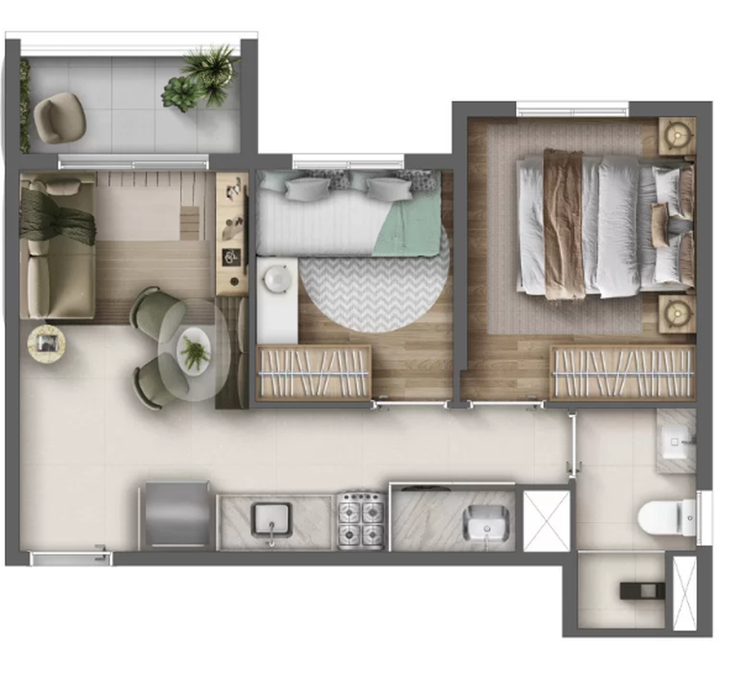 Vila Saúde Residencial Conx: 2 dorm 36m²