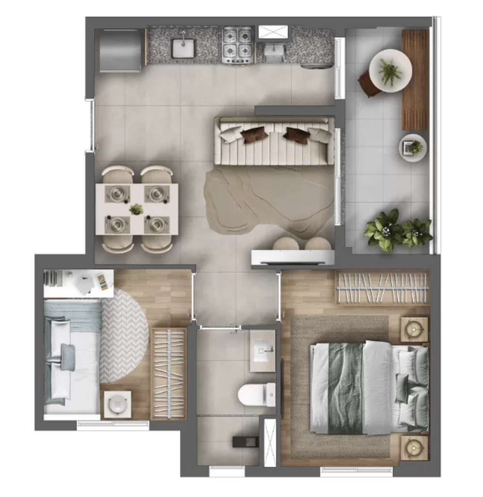 Vila Saúde Residencial Conx: 2 dorm 43m²