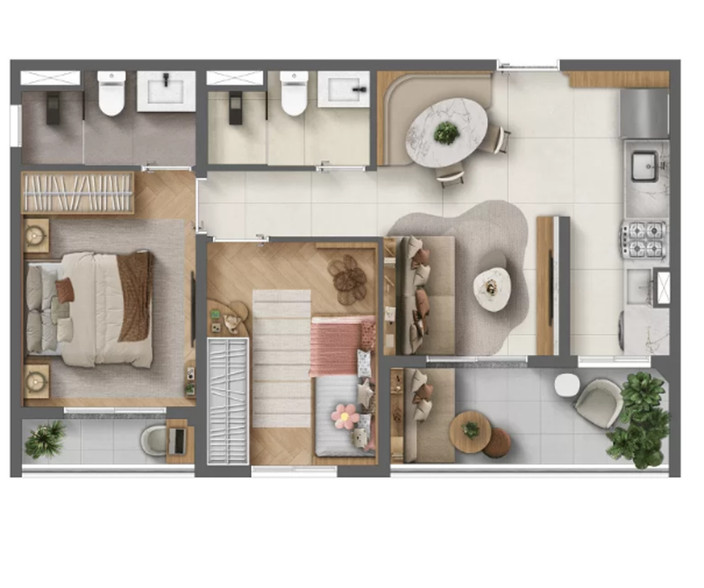 Vila Saúde Residencial Conx: 2 dorm 51m²