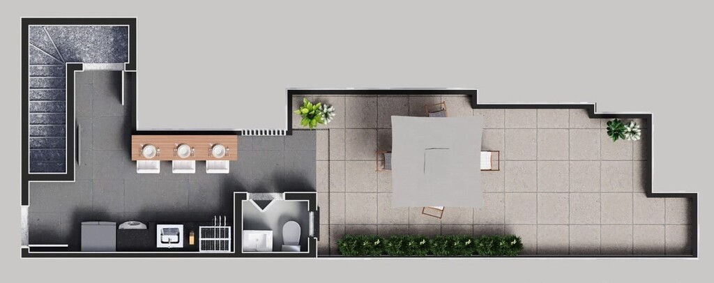 Villa das Orquídeas: 2 dorm 93m² cobertura duplex superior