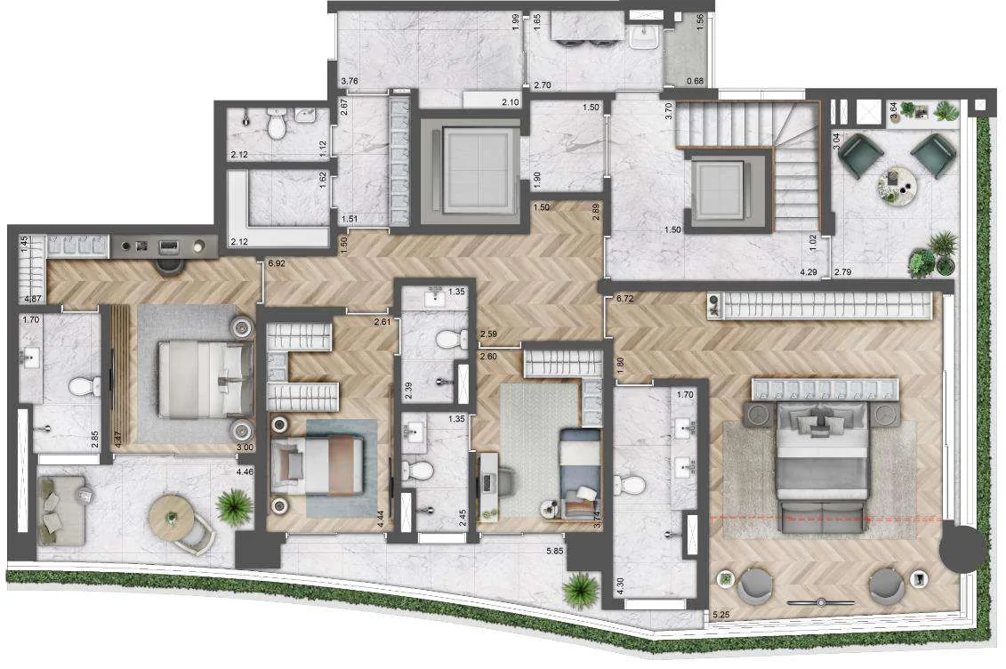Planta do Villa Milano Lifestyle by Versace Home