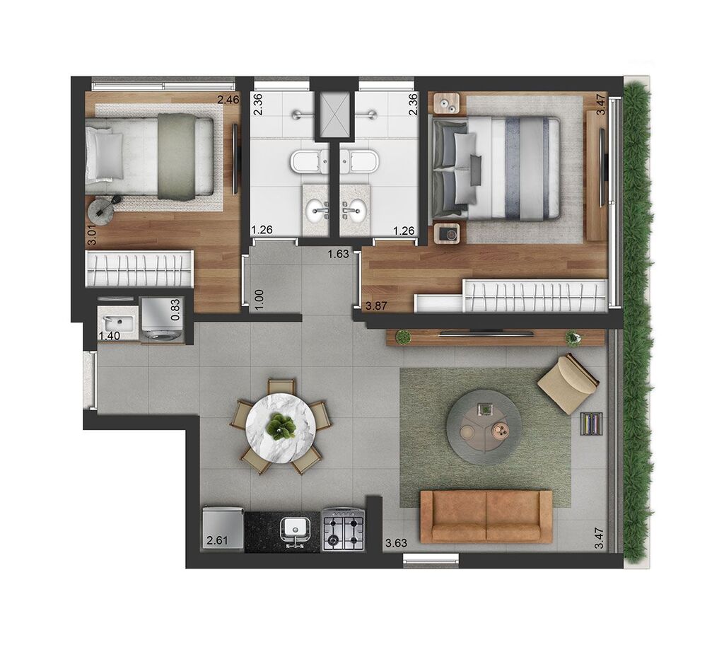 Vinci Moema: 2 dorm 63m²