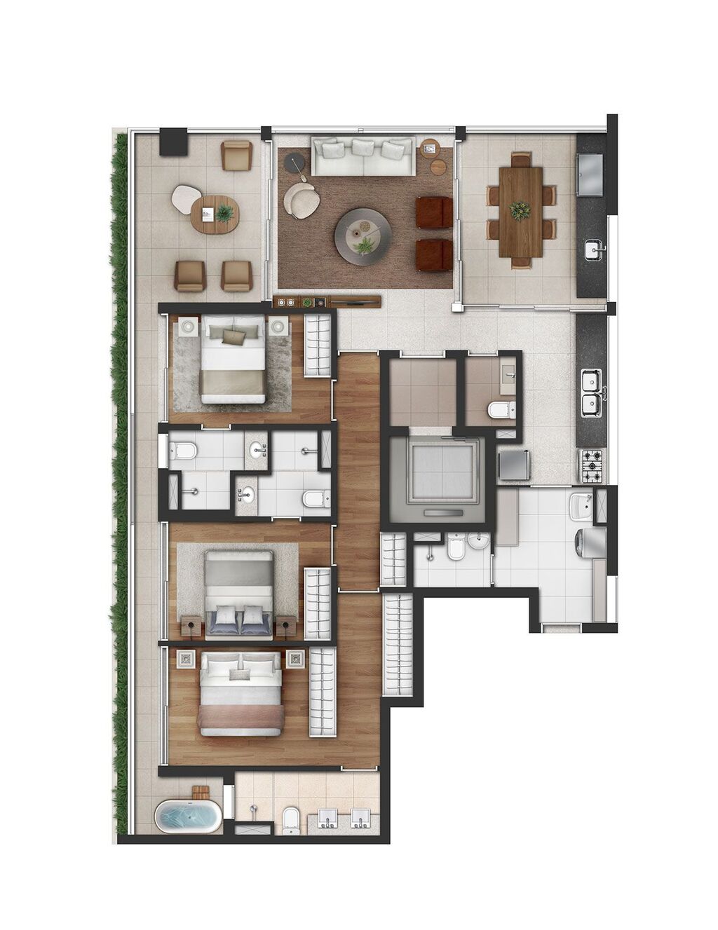 Vinci Moema: 3 dorm 149m²