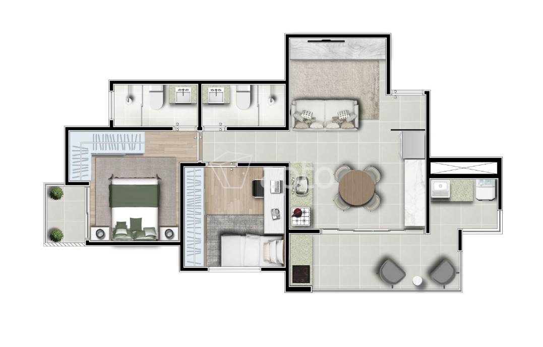 Planta do Vista Verde Residence