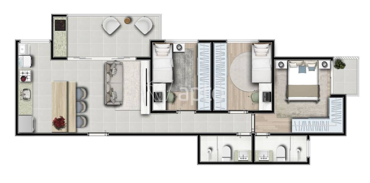 Planta do Vista Verde Residence
