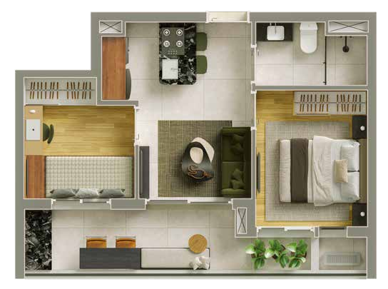 Vitacon Vila Olímpia: 1 dorm 41m²