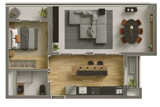 Vitacon Vila Olímpia: 1 dorm 55m²