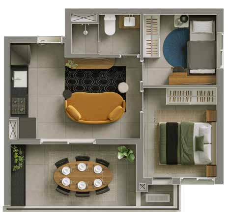 Vitacon Vila Olímpia: 2 dorm 43m²